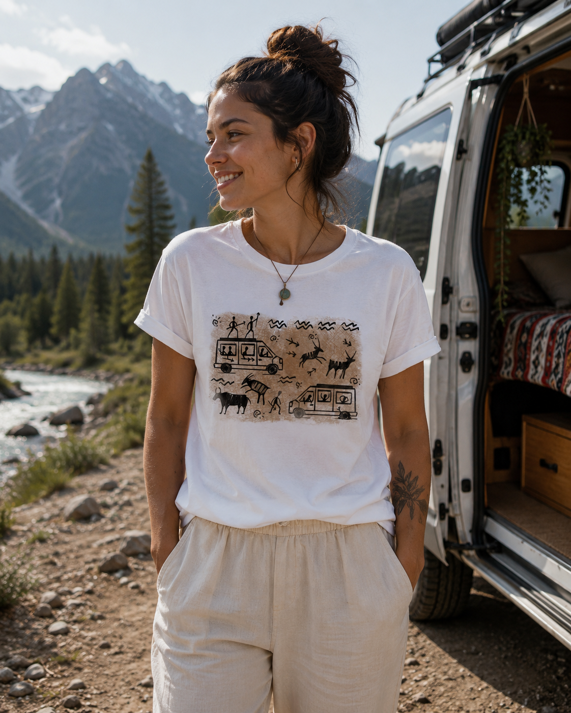 T-Shirt – Höhlenmalereien Landschaft