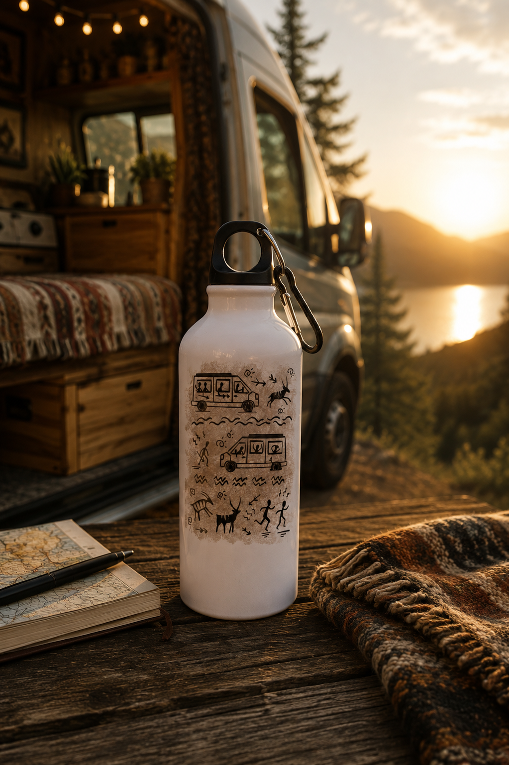 Sportflasche – Höhlenmalerei-Struktur